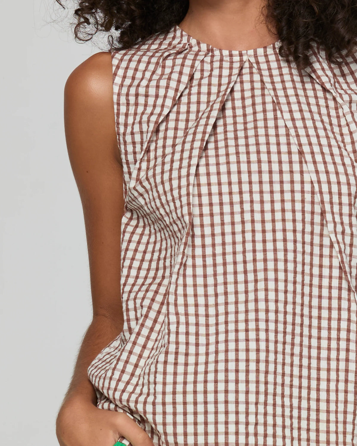 Boom Shankar Chekku Top - Cocoa Gingham