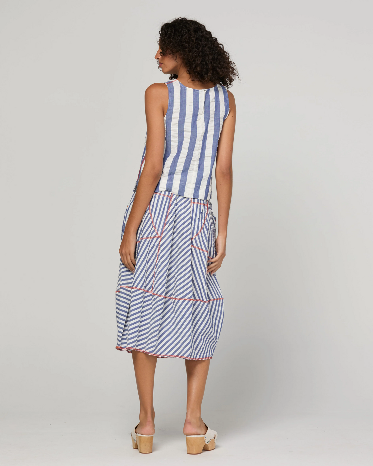 Boom Shankar Guru Skirt - Ocean Stripe
