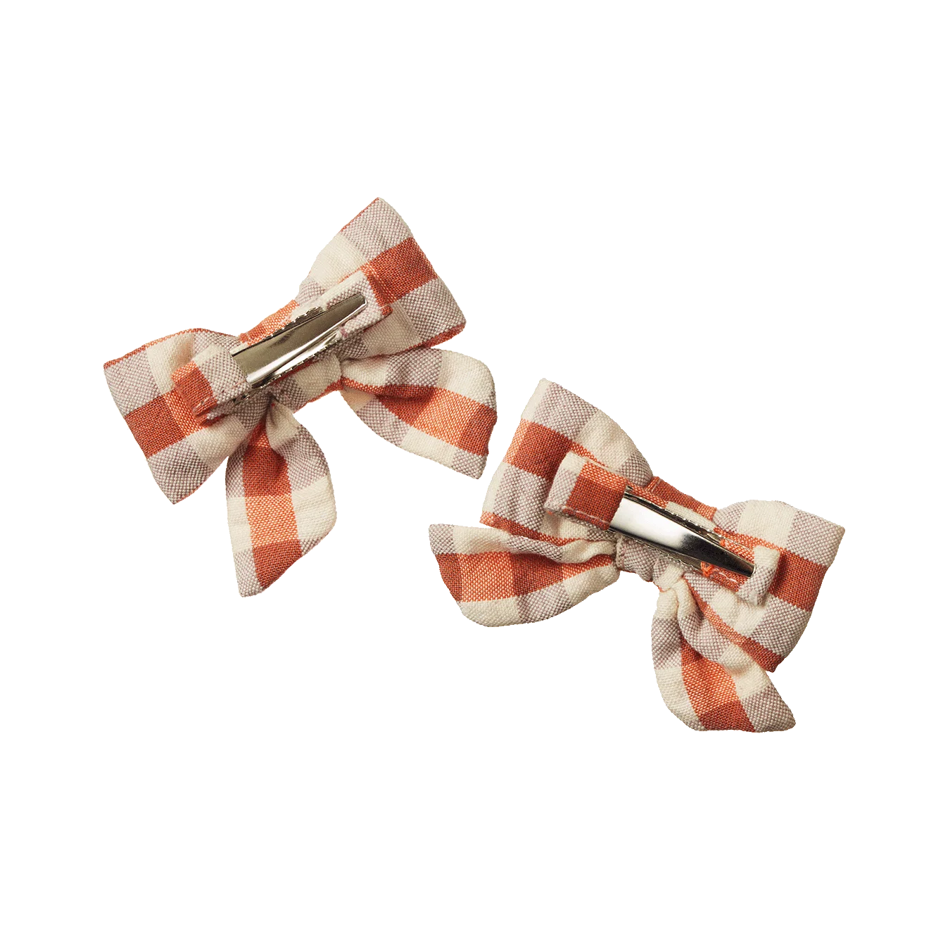 Nature Baby Bow Hair Clips 2pk - Dandelion Gingham