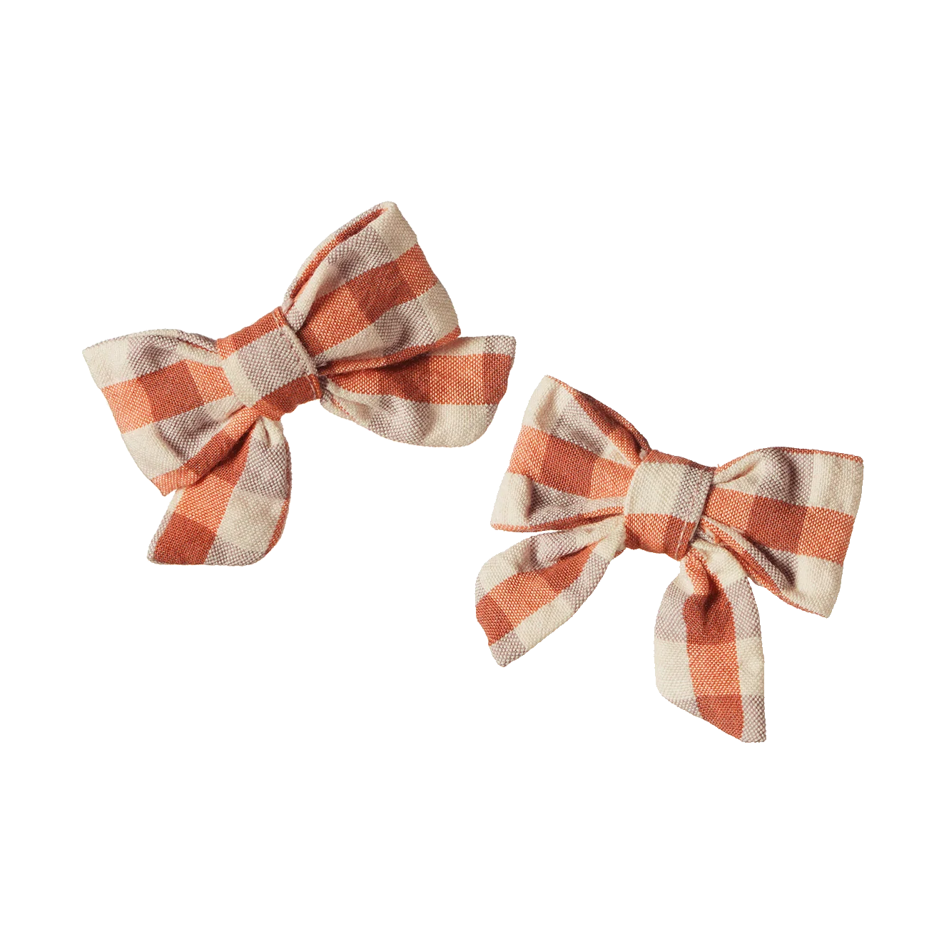 Nature Baby Bow Hair Clips 2pk - Dandelion Gingham