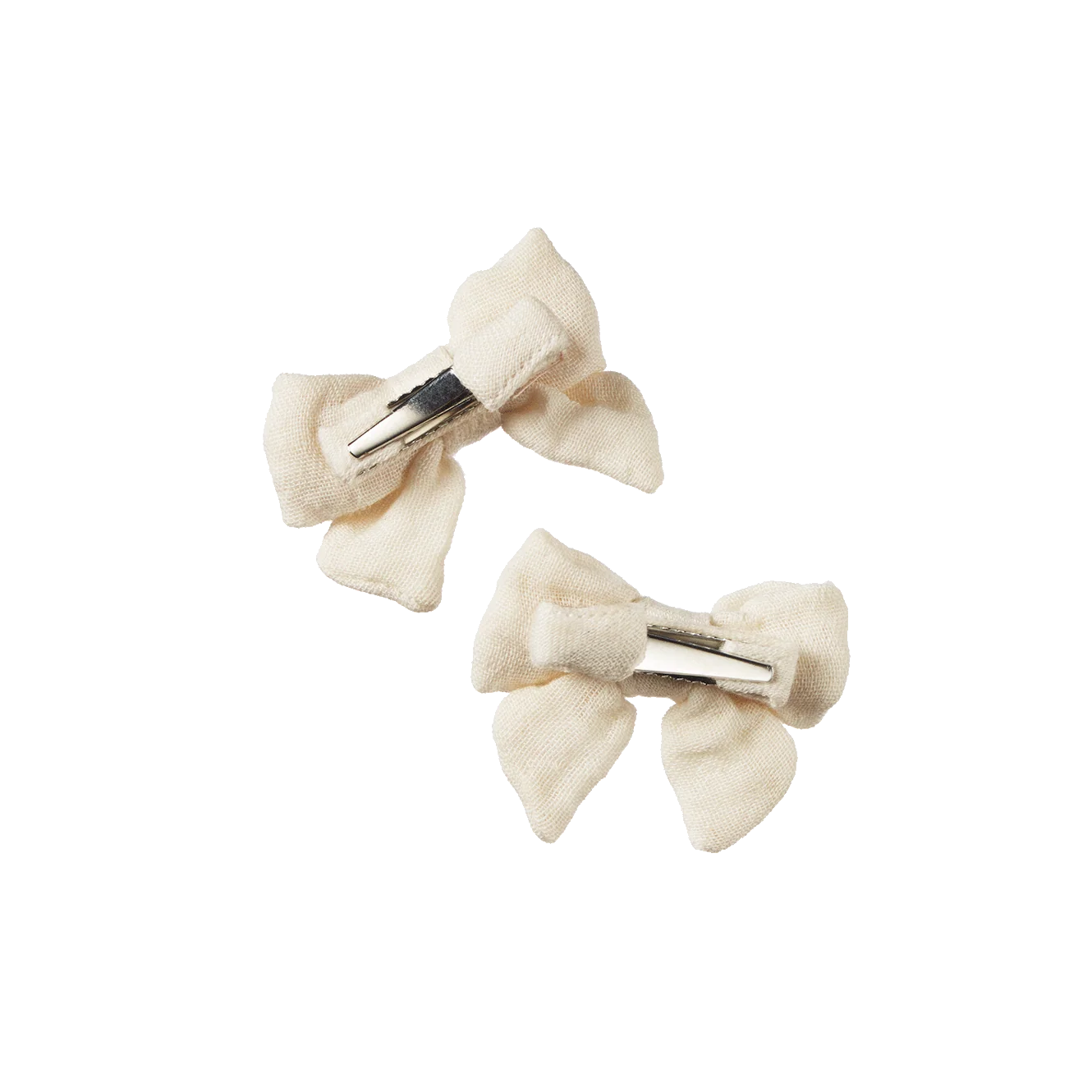 Nature Baby Bow Hair Clips 2pk - Natural