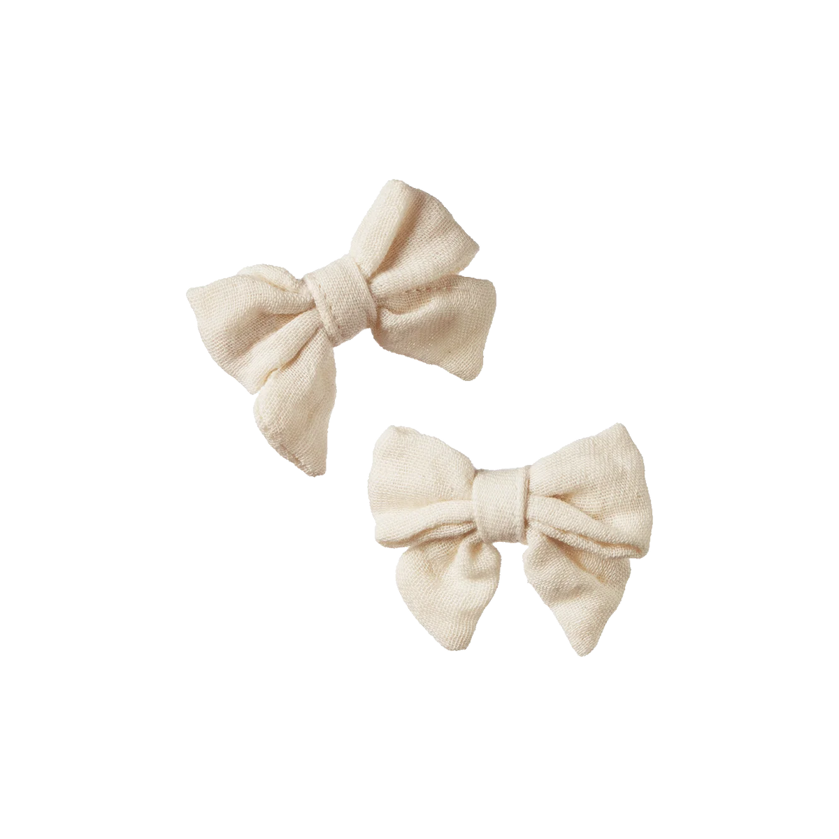 Nature Baby Bow Hair Clips 2pk - Natural