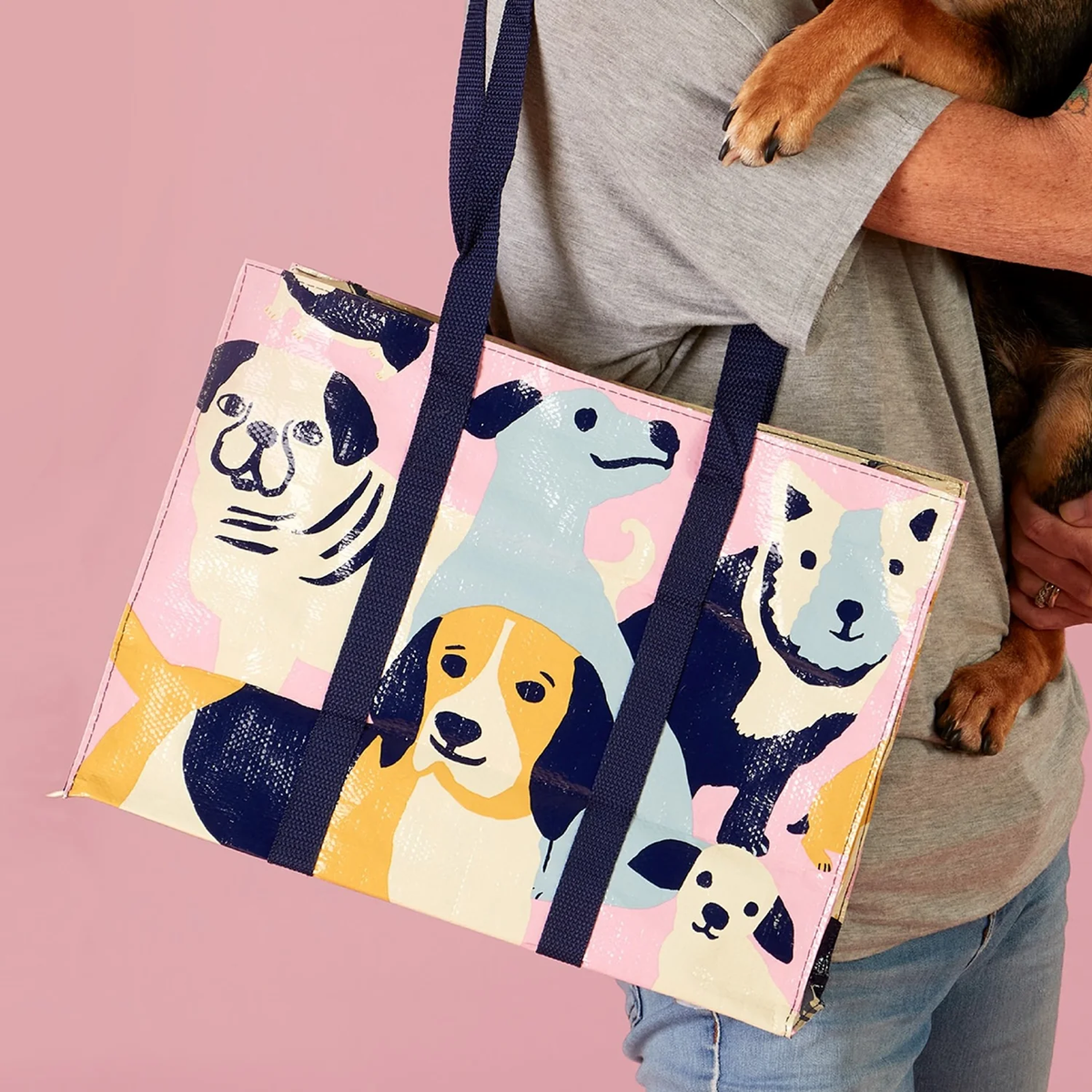 Shoulder Tote Bag - Happy Dogs