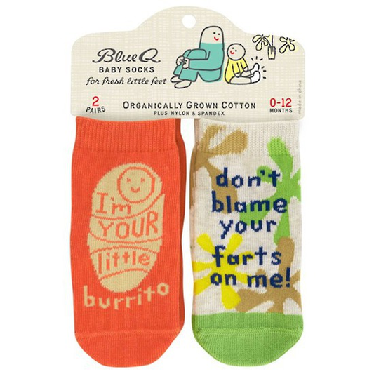 Blue Q Baby Socks - Lil Burrito/Farts