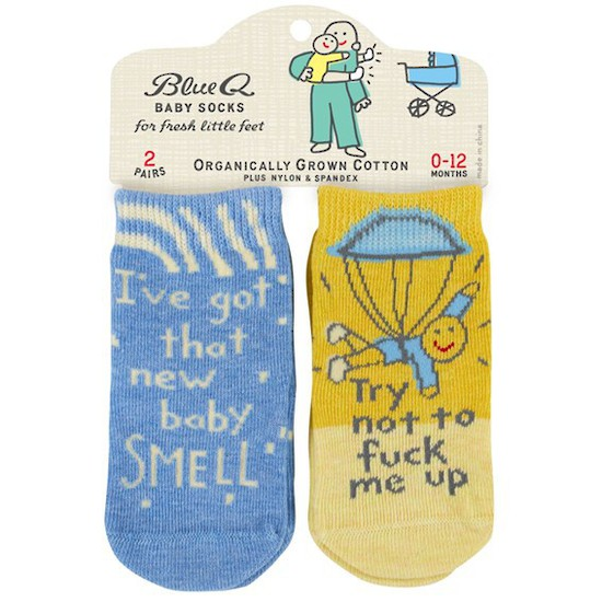 Blue Q Baby Socks - Baby Smell/F**k Up