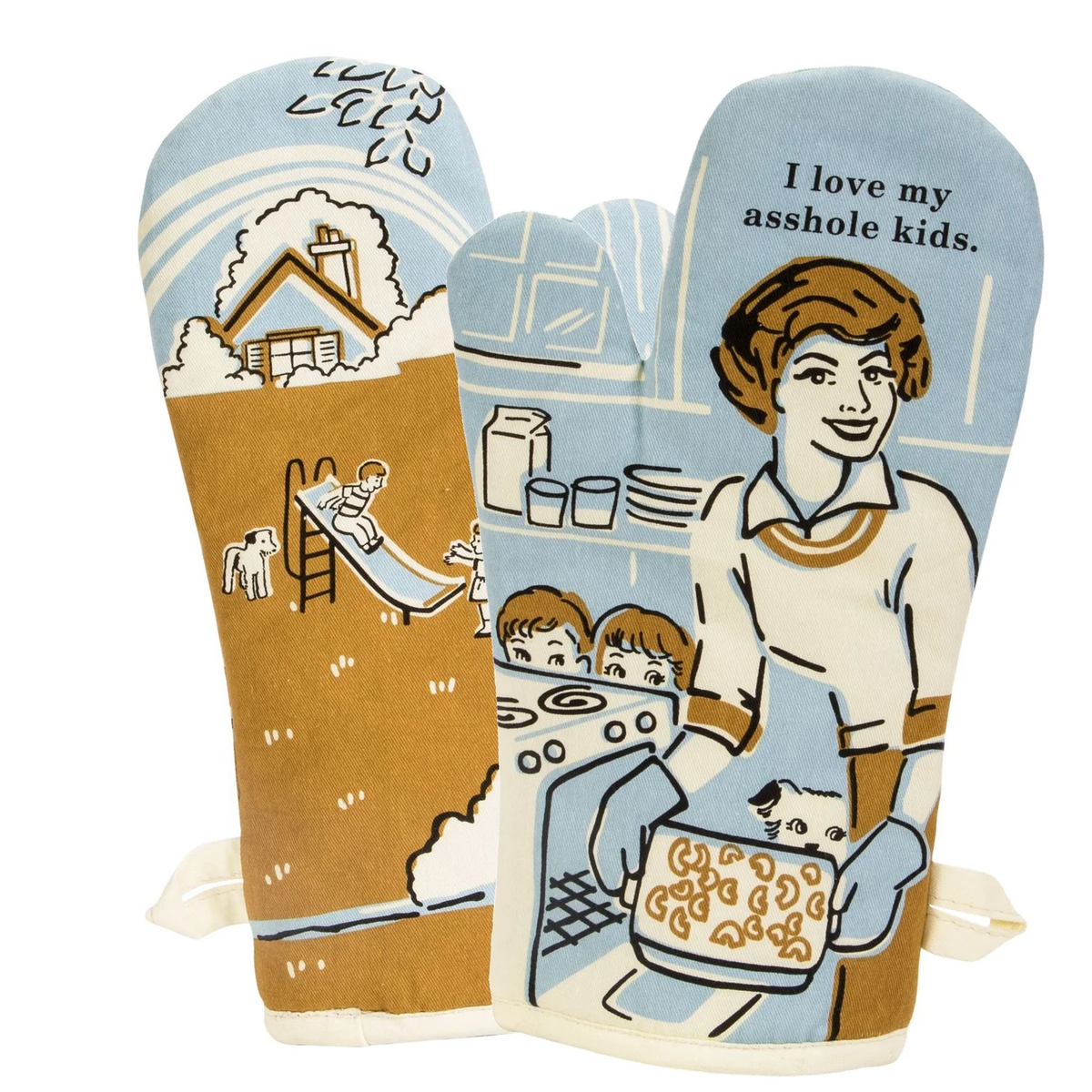Oven Mitt - I Love My Asshole Kids