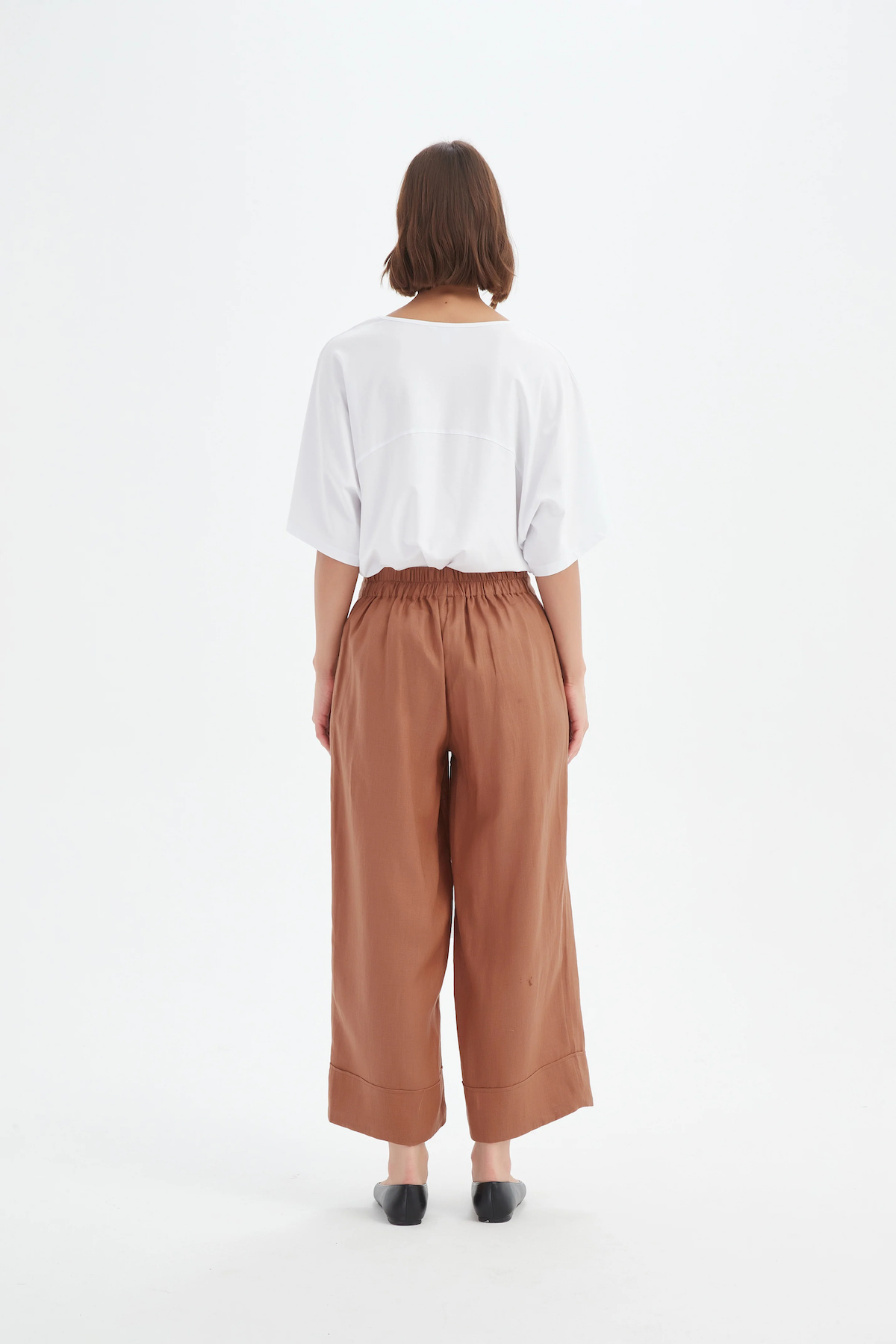 Tirelli Wide Leg Linen Pant - Cedar
