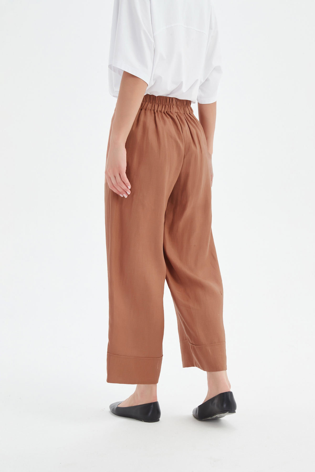 Tirelli Wide Leg Linen Pant - Cedar