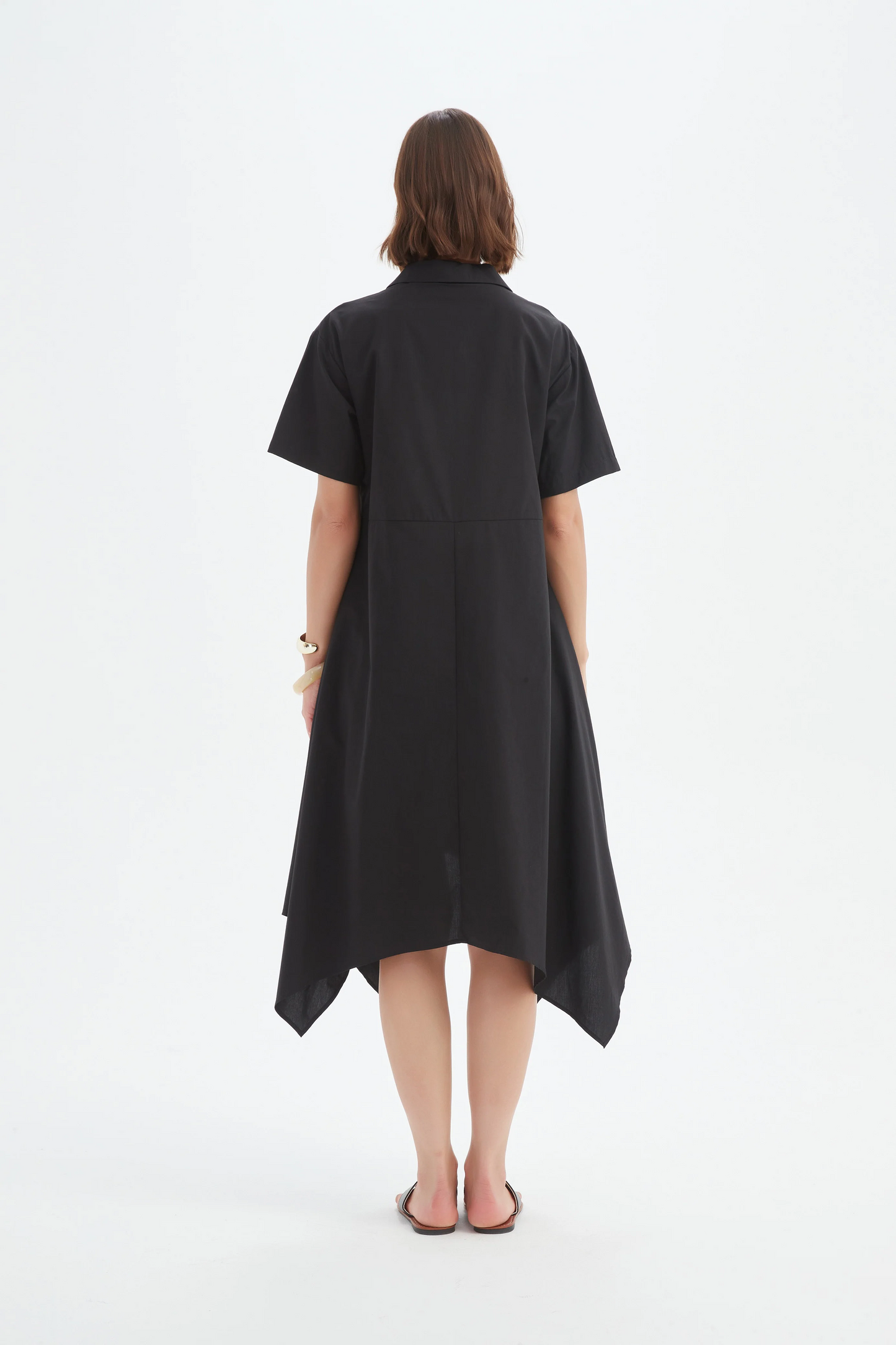 Tirelli Hanky Hem Shirt Dress - Black