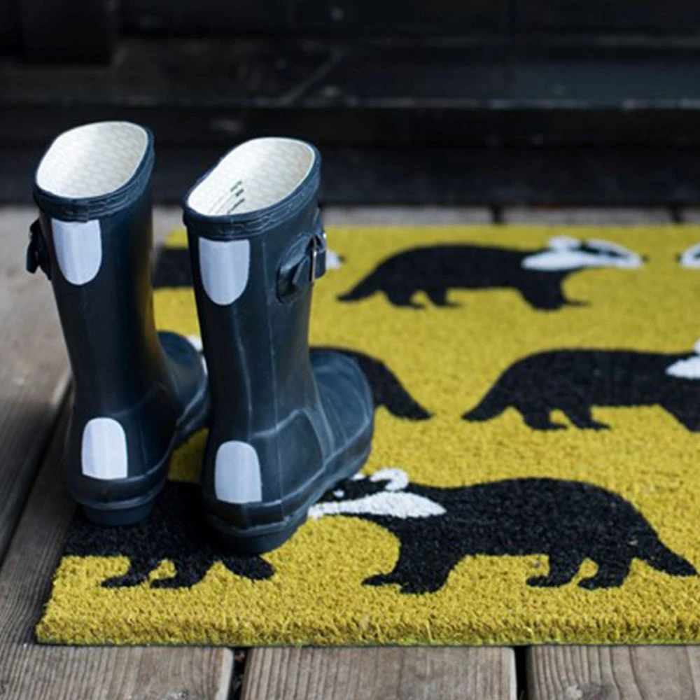 Anorak Kissing Badgers Doormat