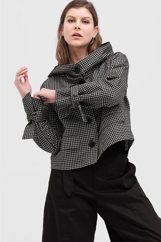 Taylor Barter Jacket - Black/Ivory Check