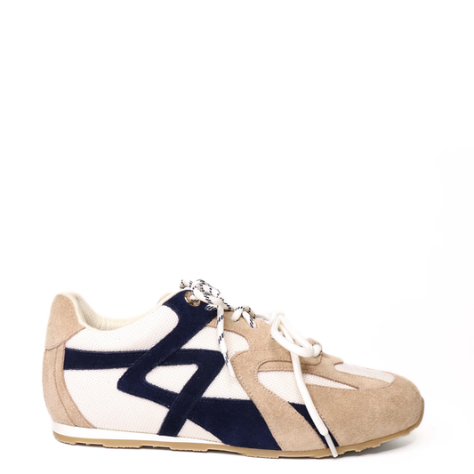Kathryn Wilson Bella Sneaker - Stone/Beige/Navy