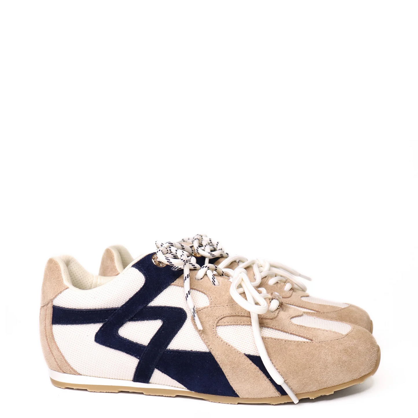 Kathryn Wilson Bella Sneaker - Stone/Beige/Navy