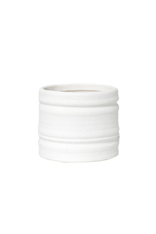 Flower Systems Bharat Cover Pot - Small White