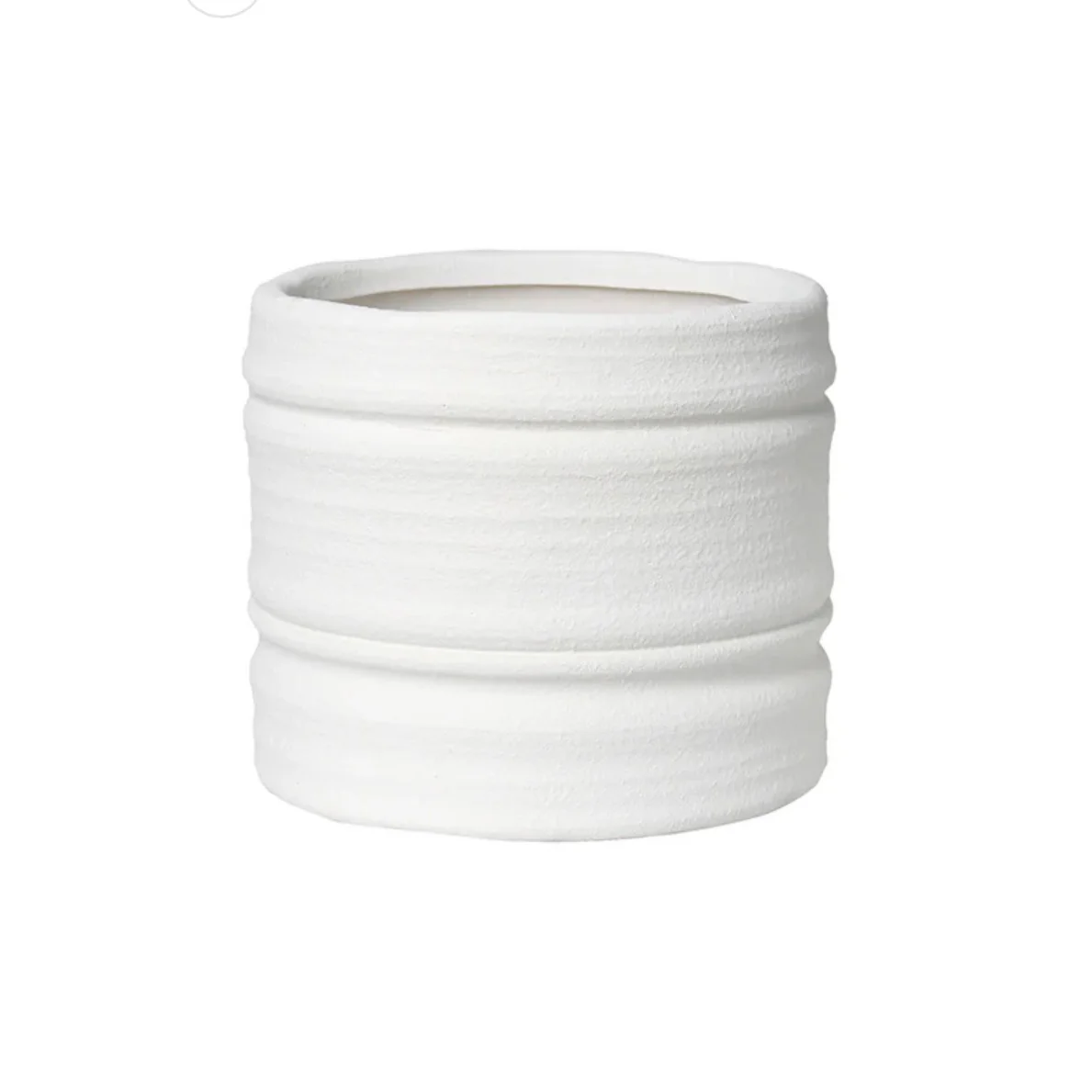 Flower Systems Bharat Cover Pot - Medium White
