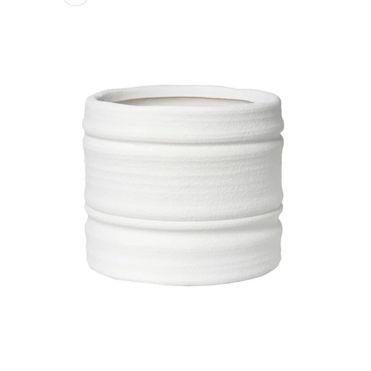 Flower Systems Bharat Cover Pot - Medium White