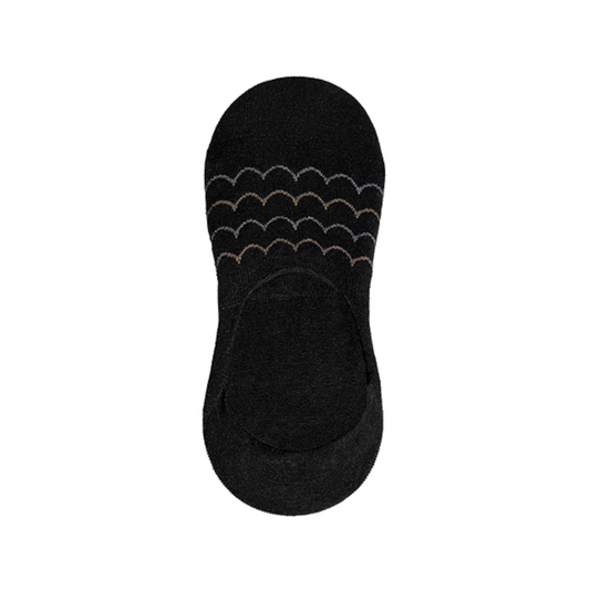 Antler NZ No Show Socks - Black Scollop