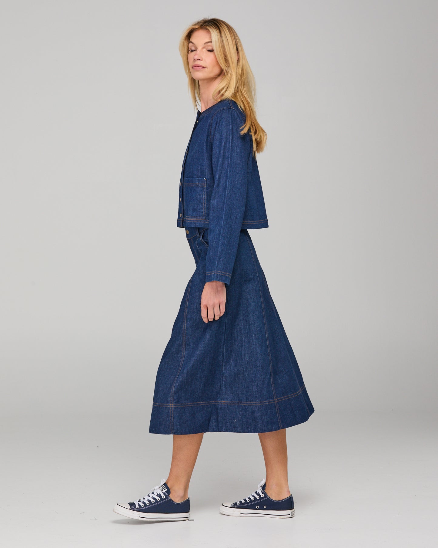 Boom Shankar Fumiko Skirt - Dark Denim