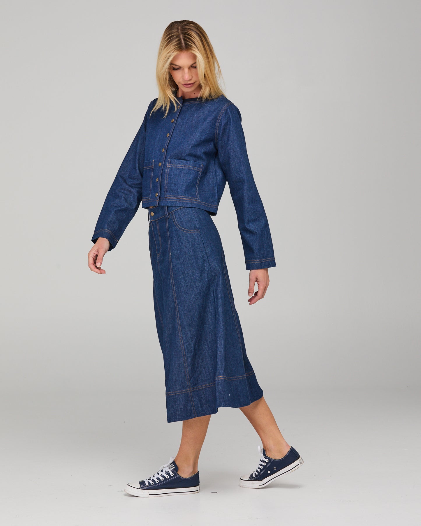Boom Shankar Fumiko Skirt - Dark Denim
