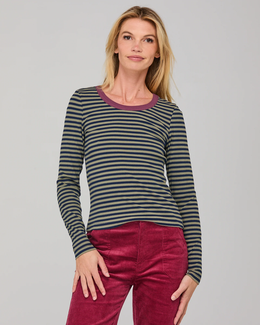 Boom Shankar Bellissimo Long Sleeve Top - Stripe