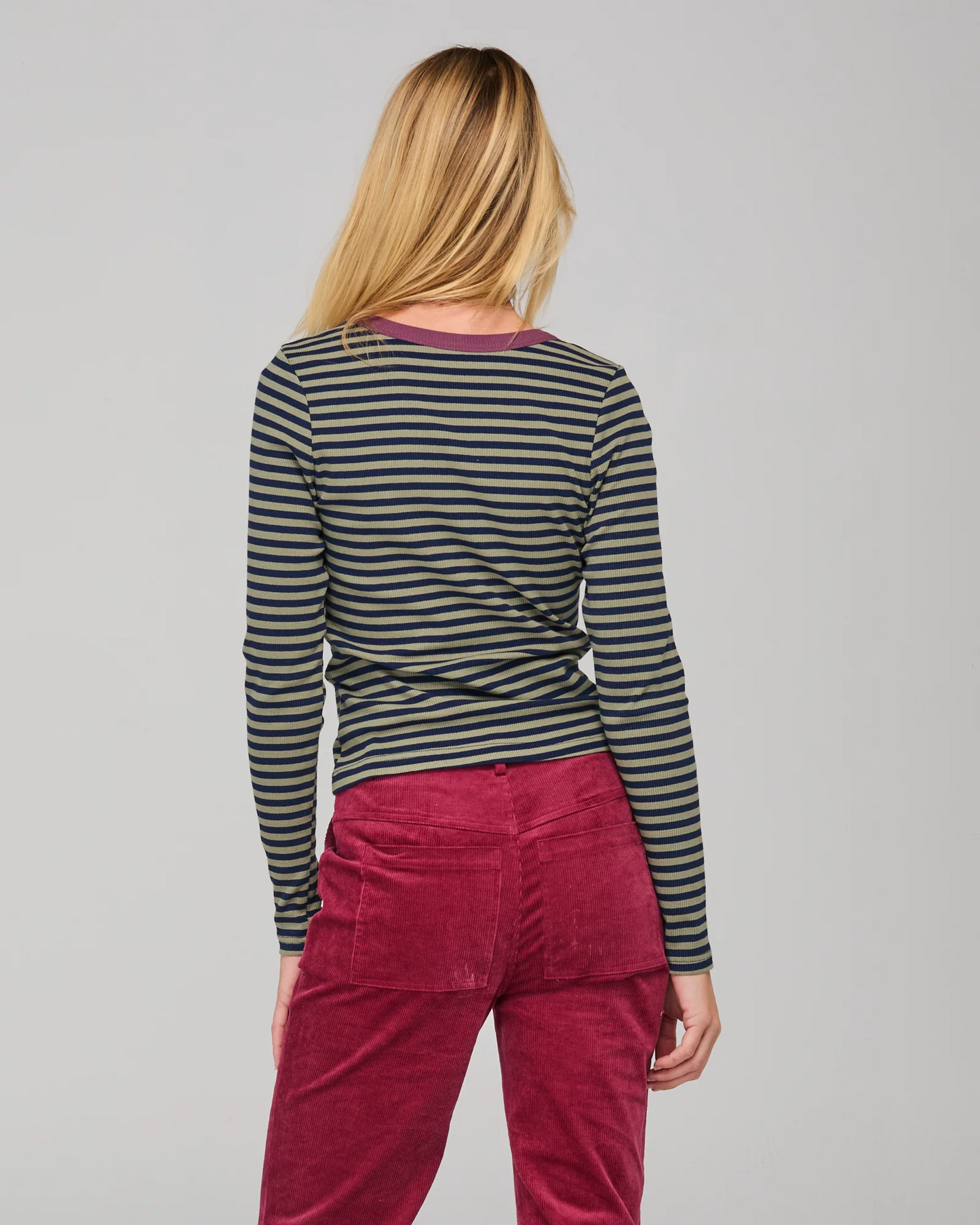 Boom Shankar Bellissimo Long Sleeve Top - Stripe