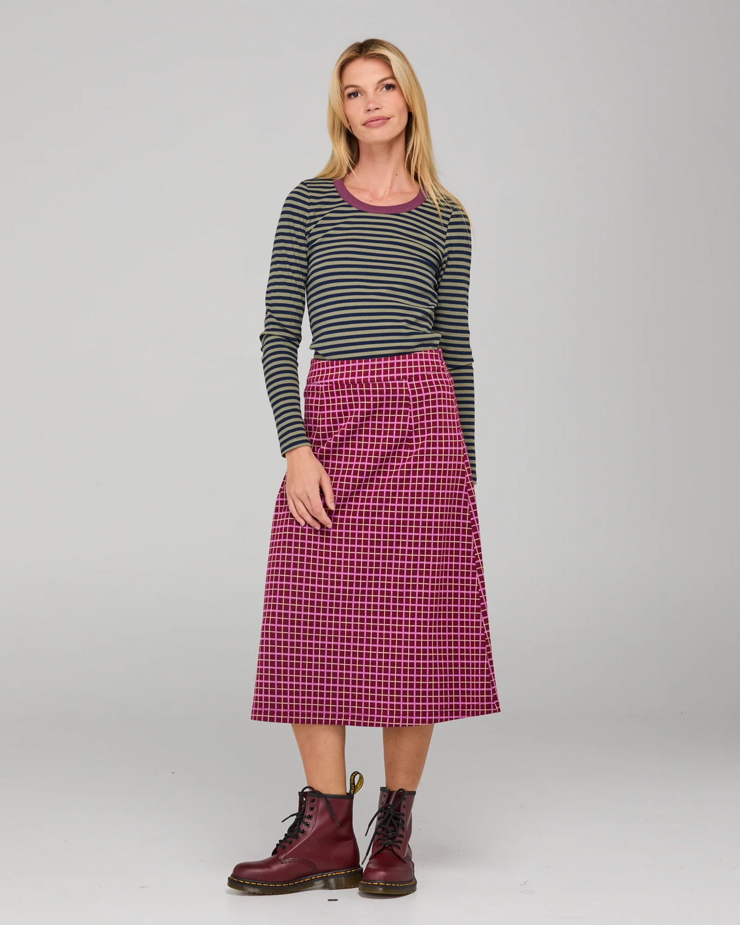 Boom Shankar Bellissimo Long Sleeve Top - Stripe