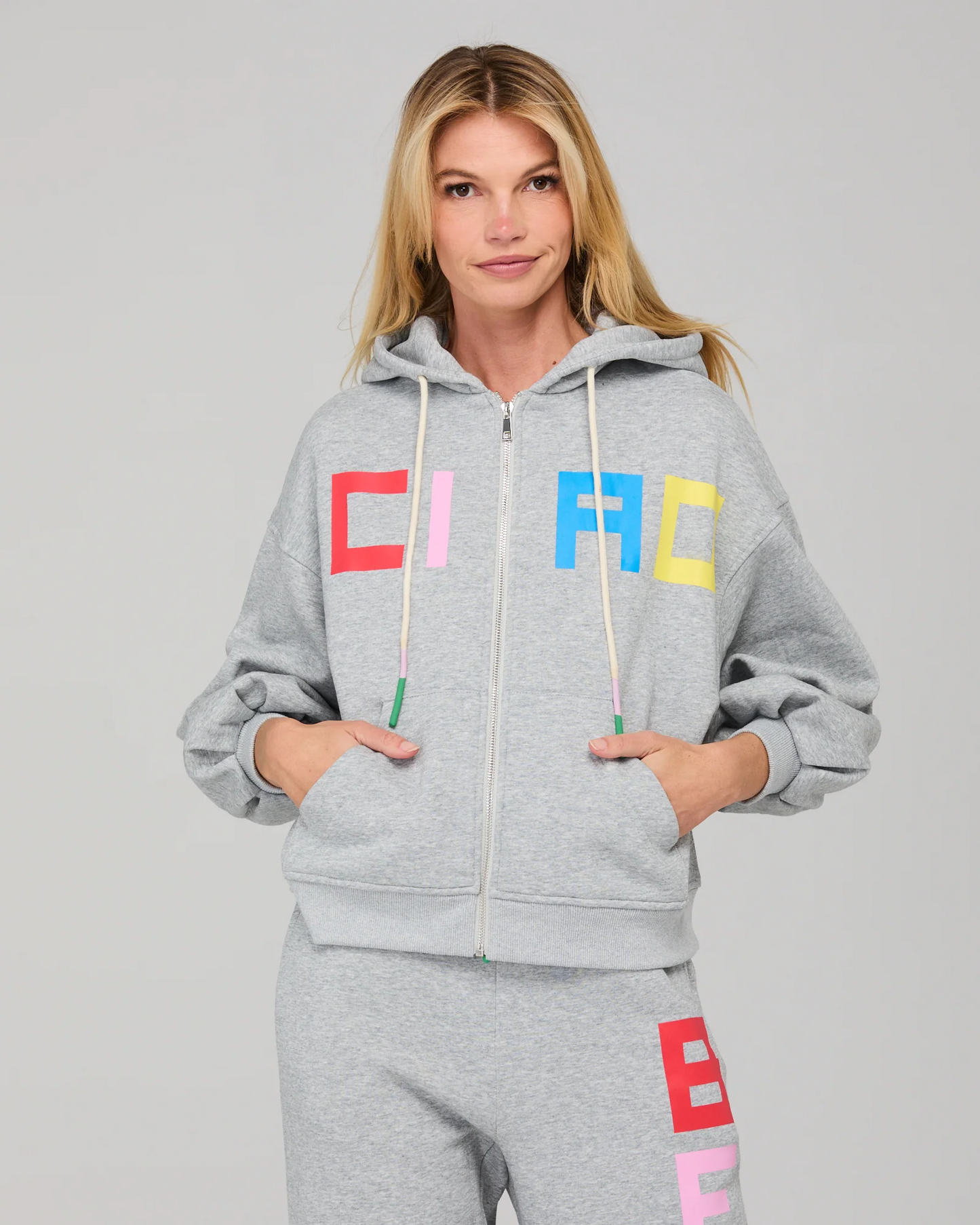 Boom Shankar Ciao Hoodie - Grey Marle