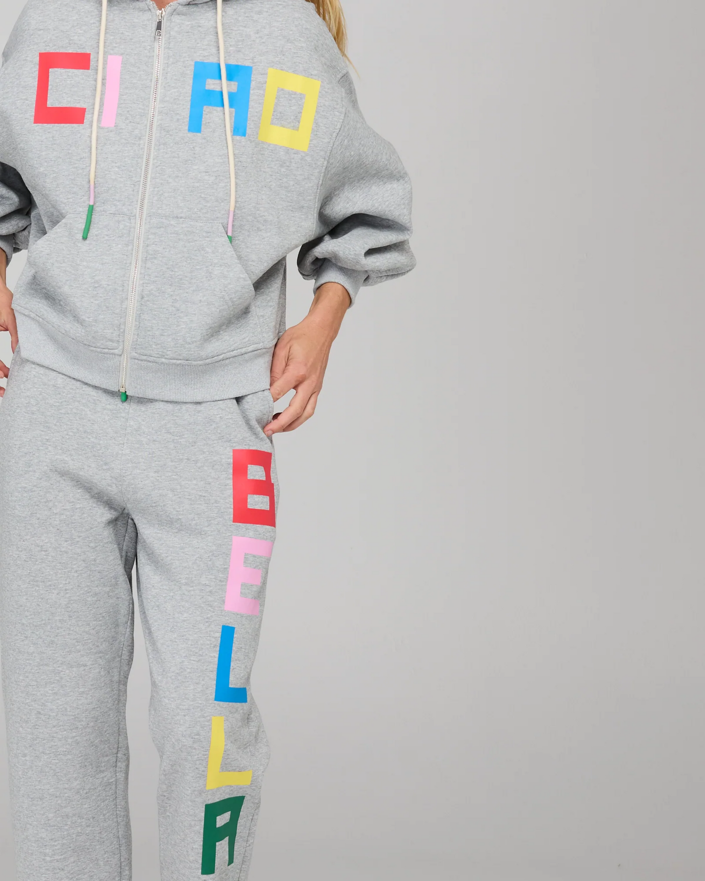 Boom Shankar Ciao Hoodie - Grey Marle