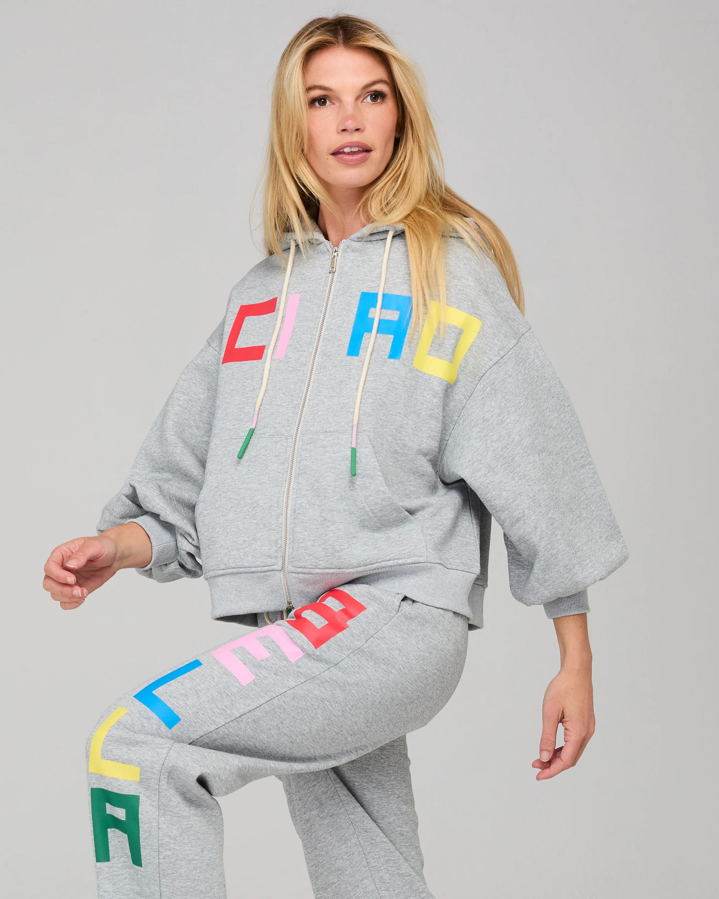 Boom Shankar Ciao Hoodie - Grey Marle