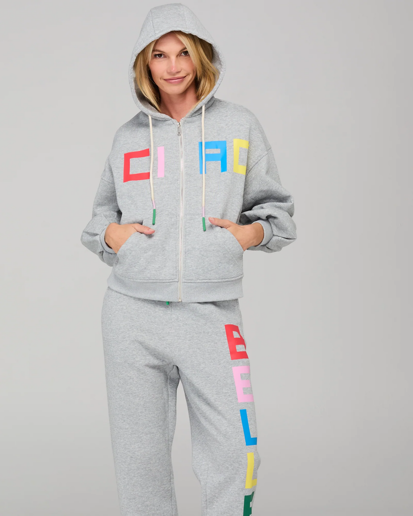 Boom Shankar Ciao Hoodie - Grey Marle