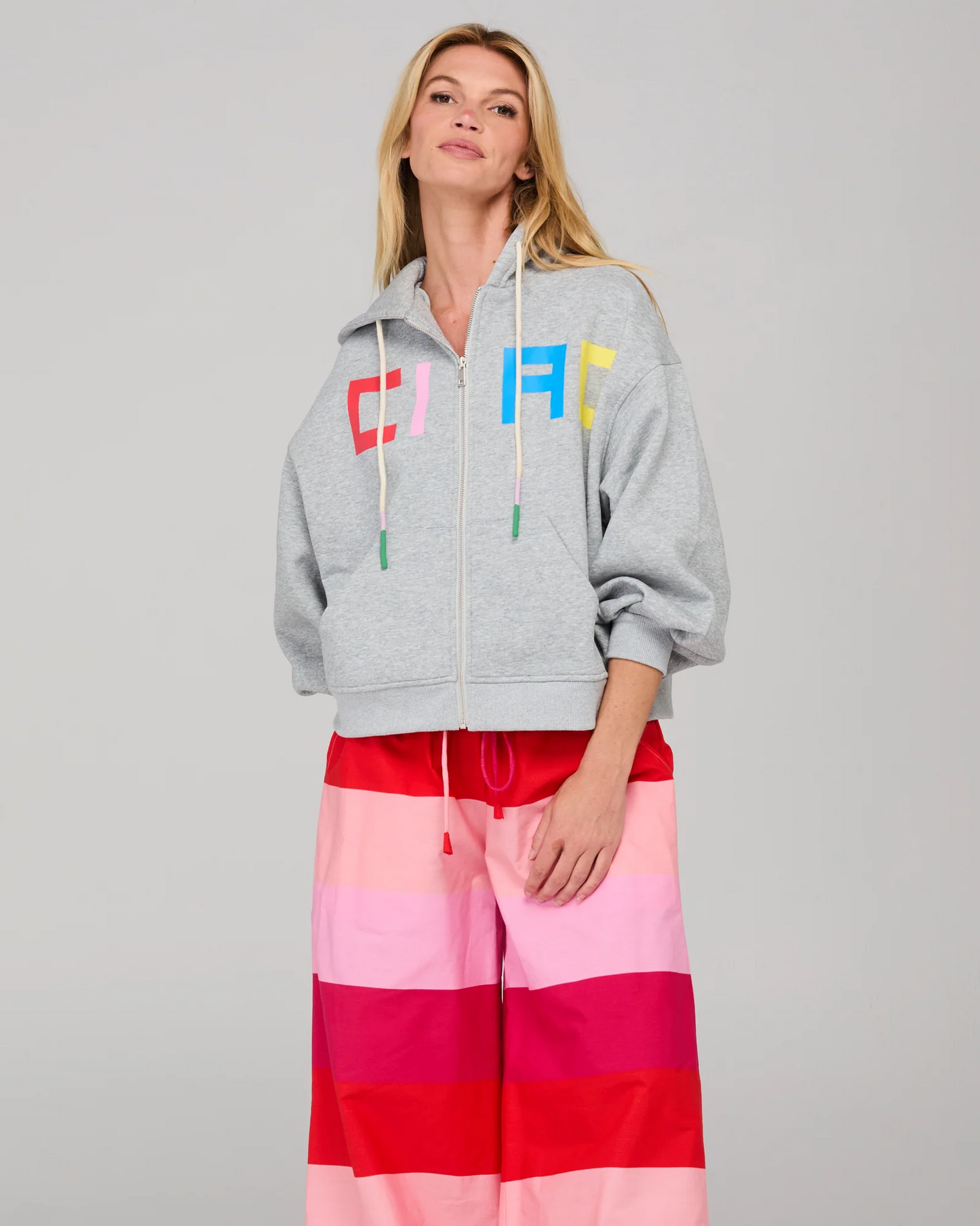 Boom Shankar Ciao Hoodie - Grey Marle
