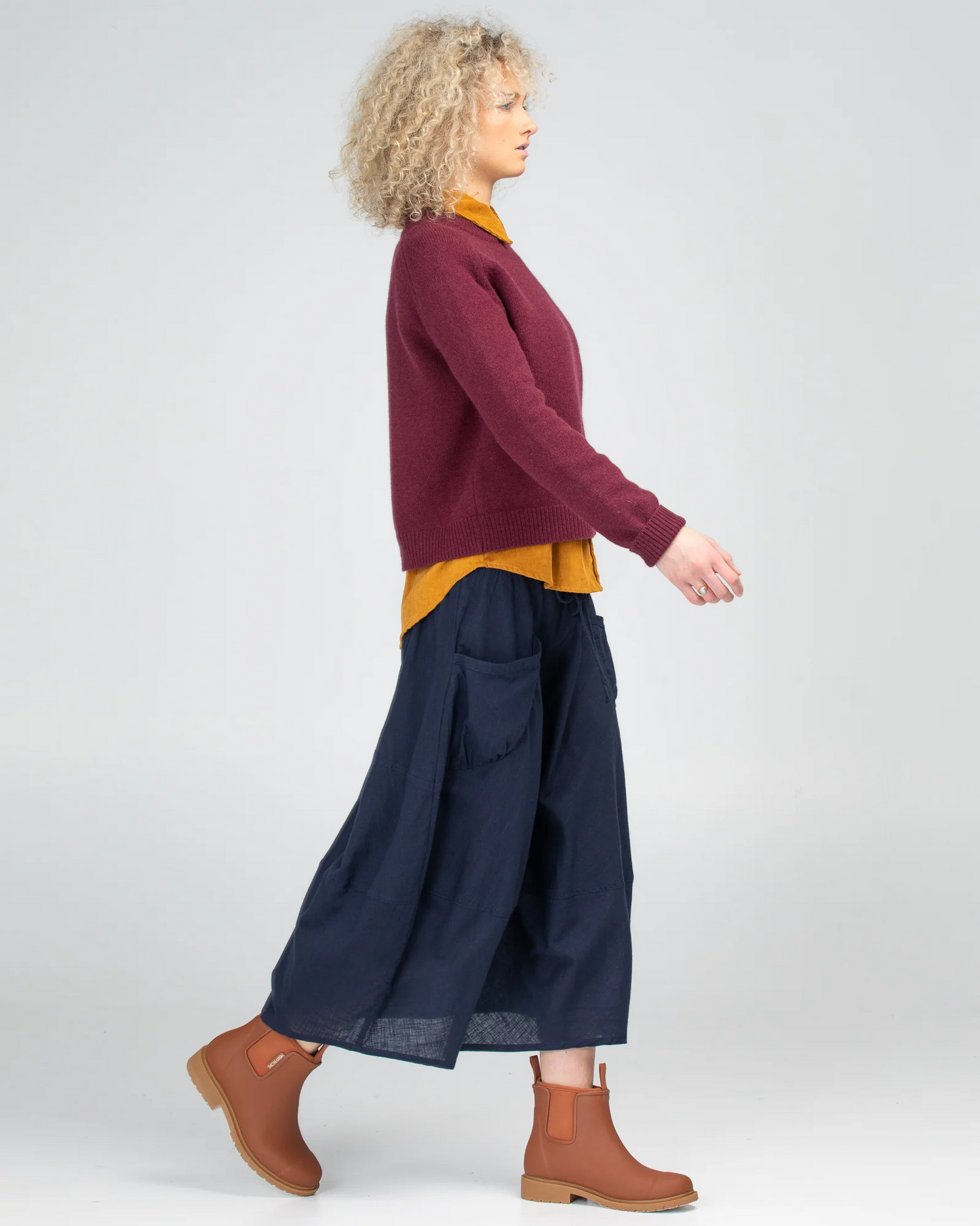 Boom Shankar Winter Guru Skirt - Navy