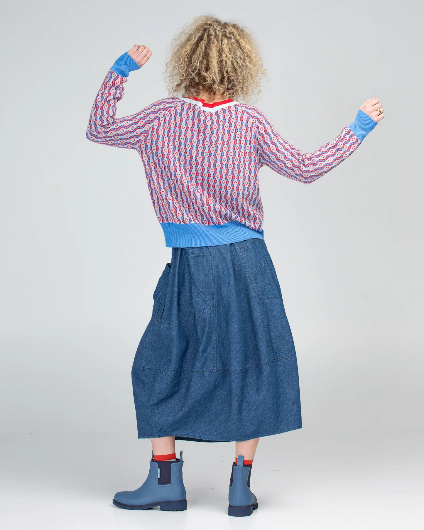 Boom Shankar Guru Skirt - Mid Wash Denim
