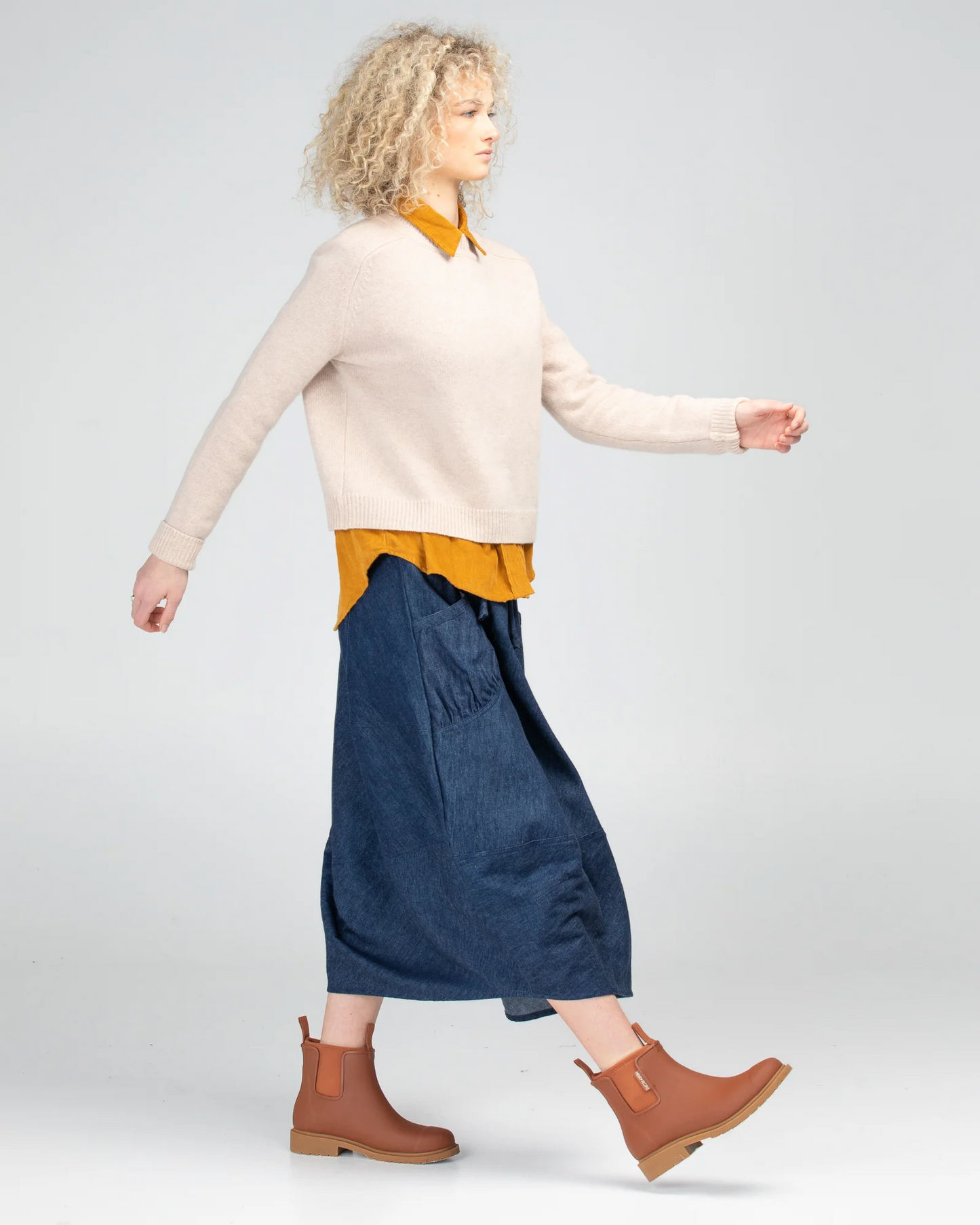 Boom Shankar Guru Skirt - Dark Denim