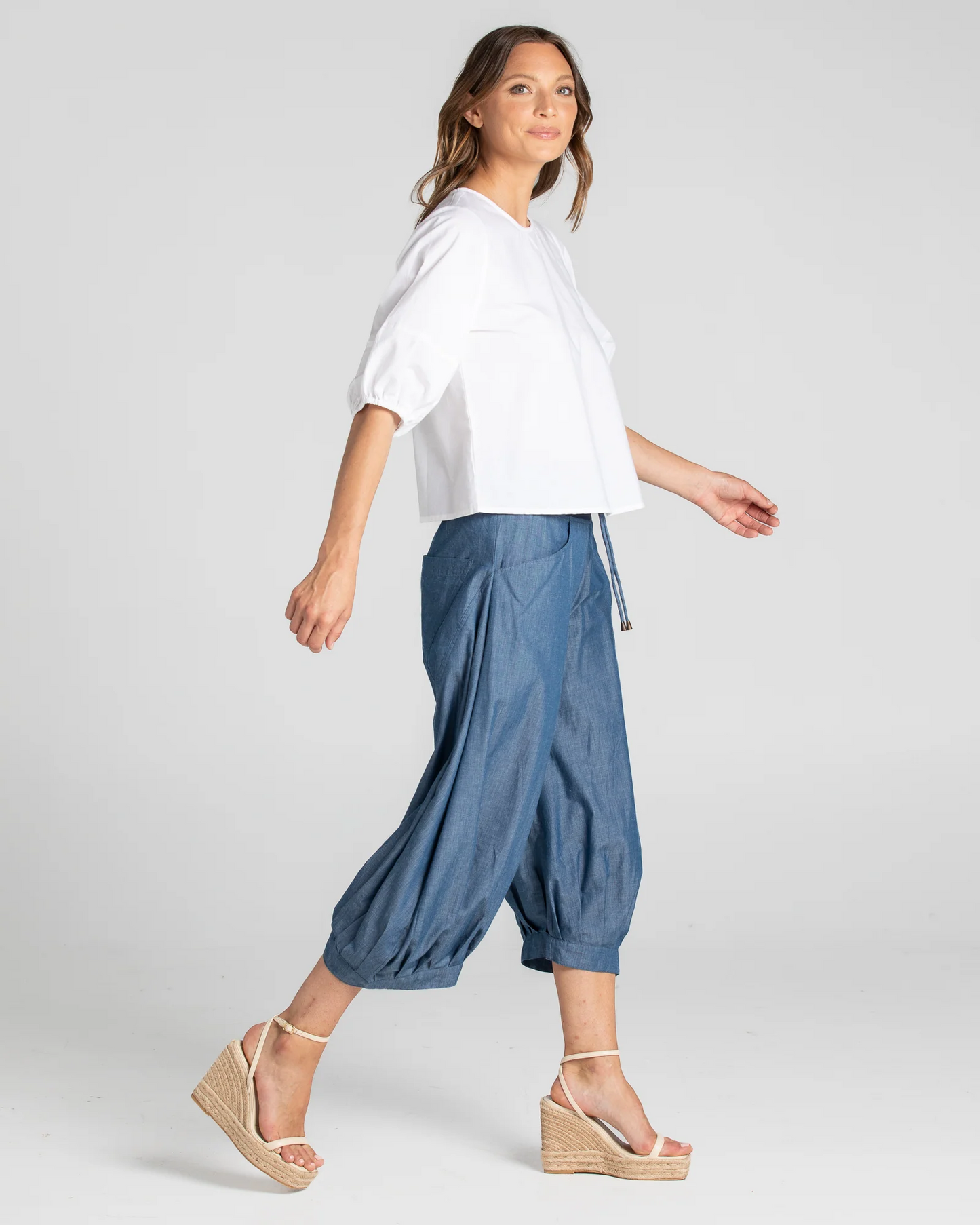 Boom Shankar Guru Pant - Blue Chambray