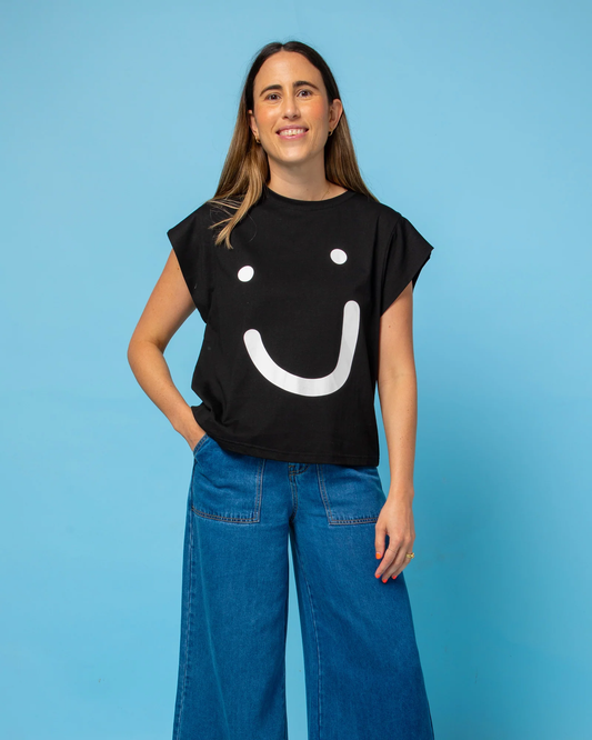 Boom Shankar Smile Tee - Black