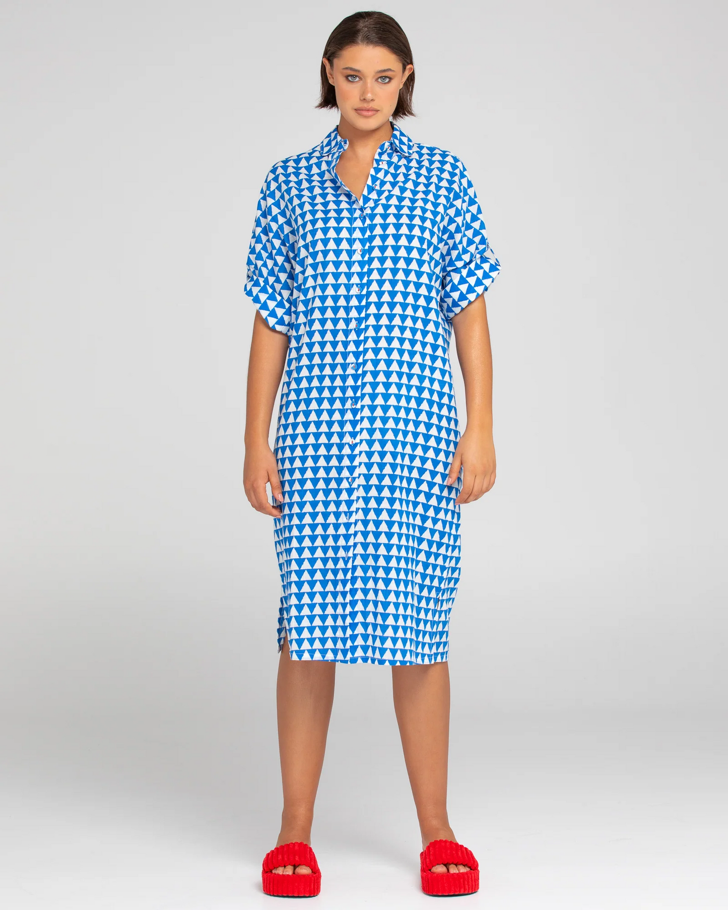 Boom Shankar Maui Shirt Dress - Kelly