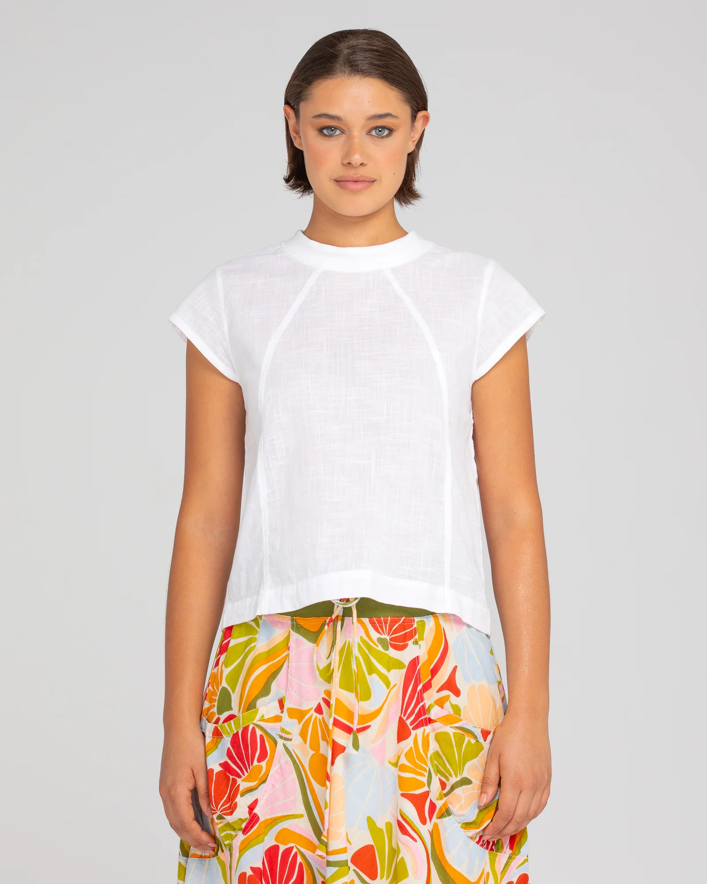 Boom Shankar Leaf Top - White