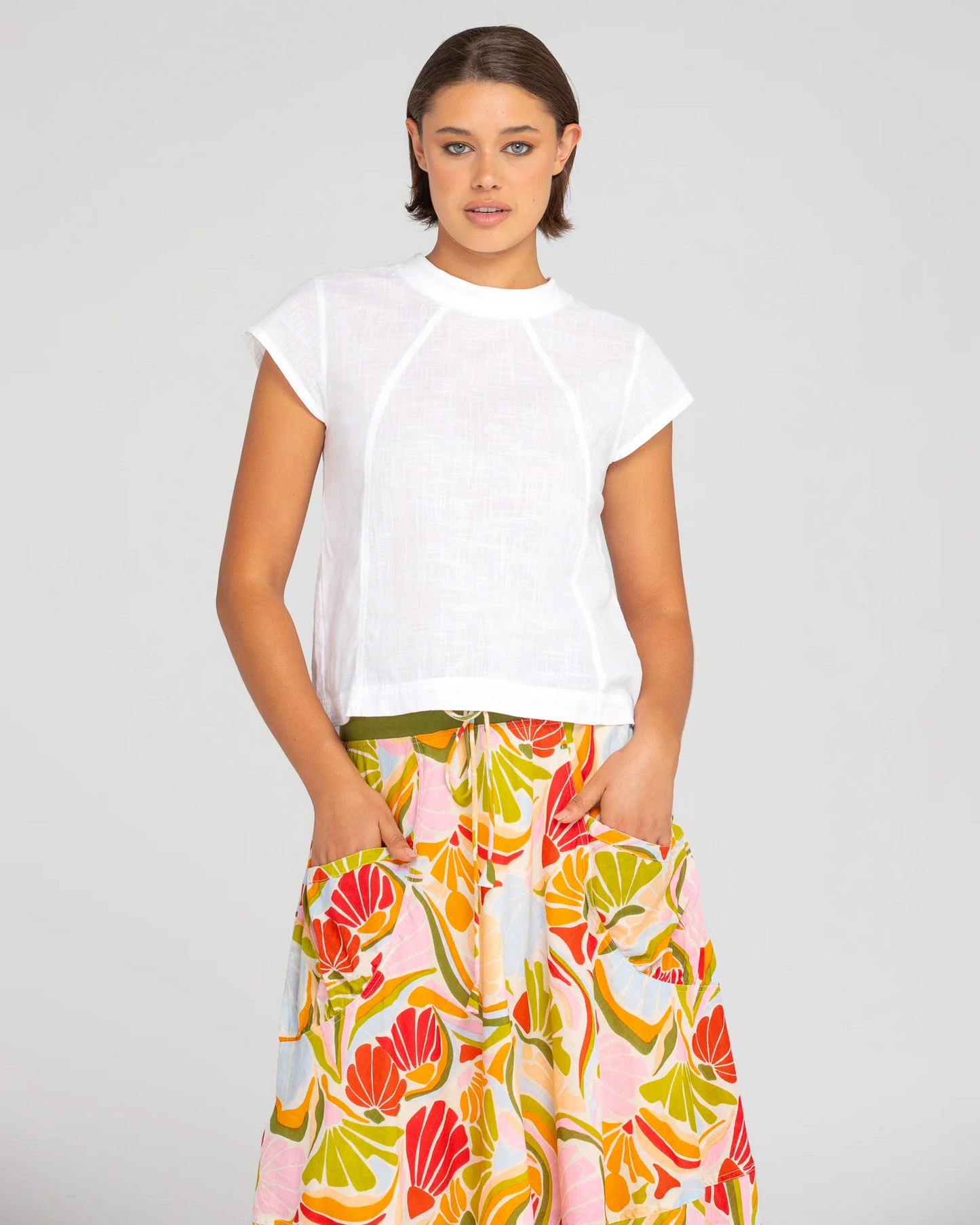 Boom Shankar Leaf Top - White