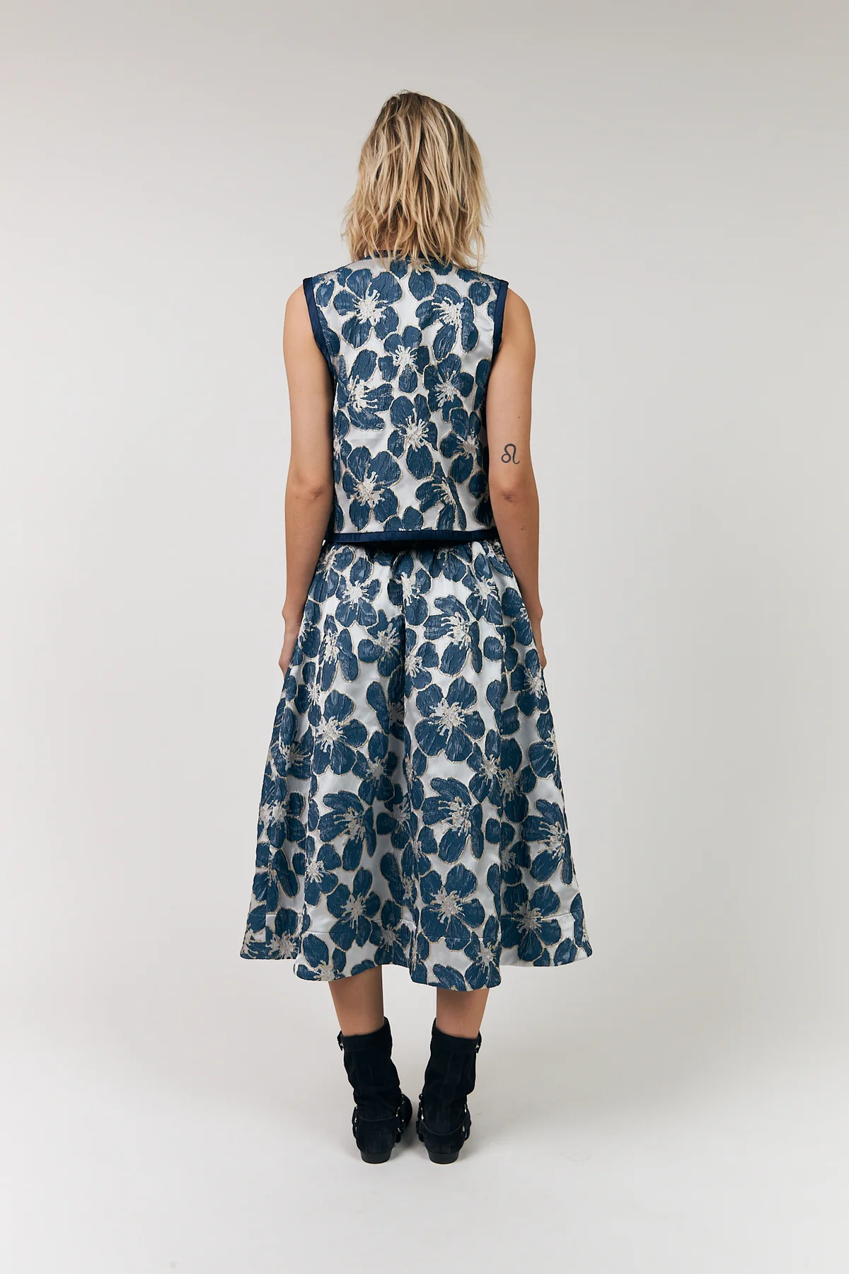 Lollys Laundry Bristol Midi Skirt - Blue