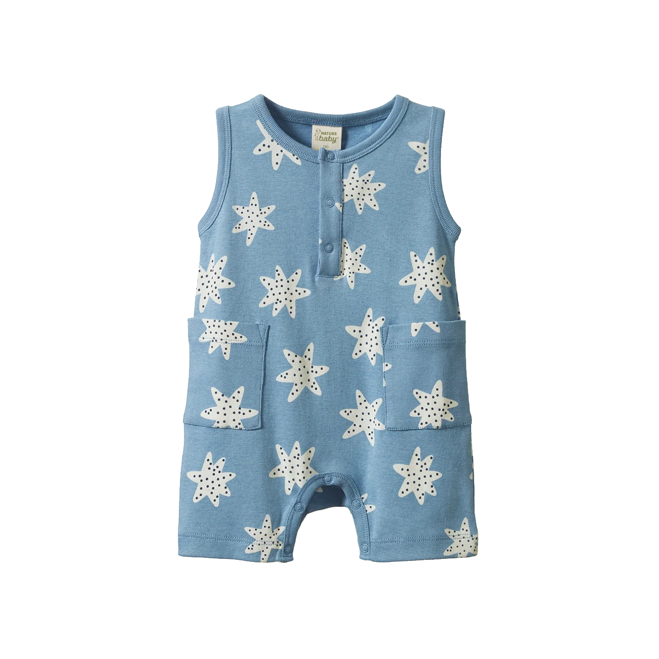 Nature Baby Camper Suit - Sea Stars Print