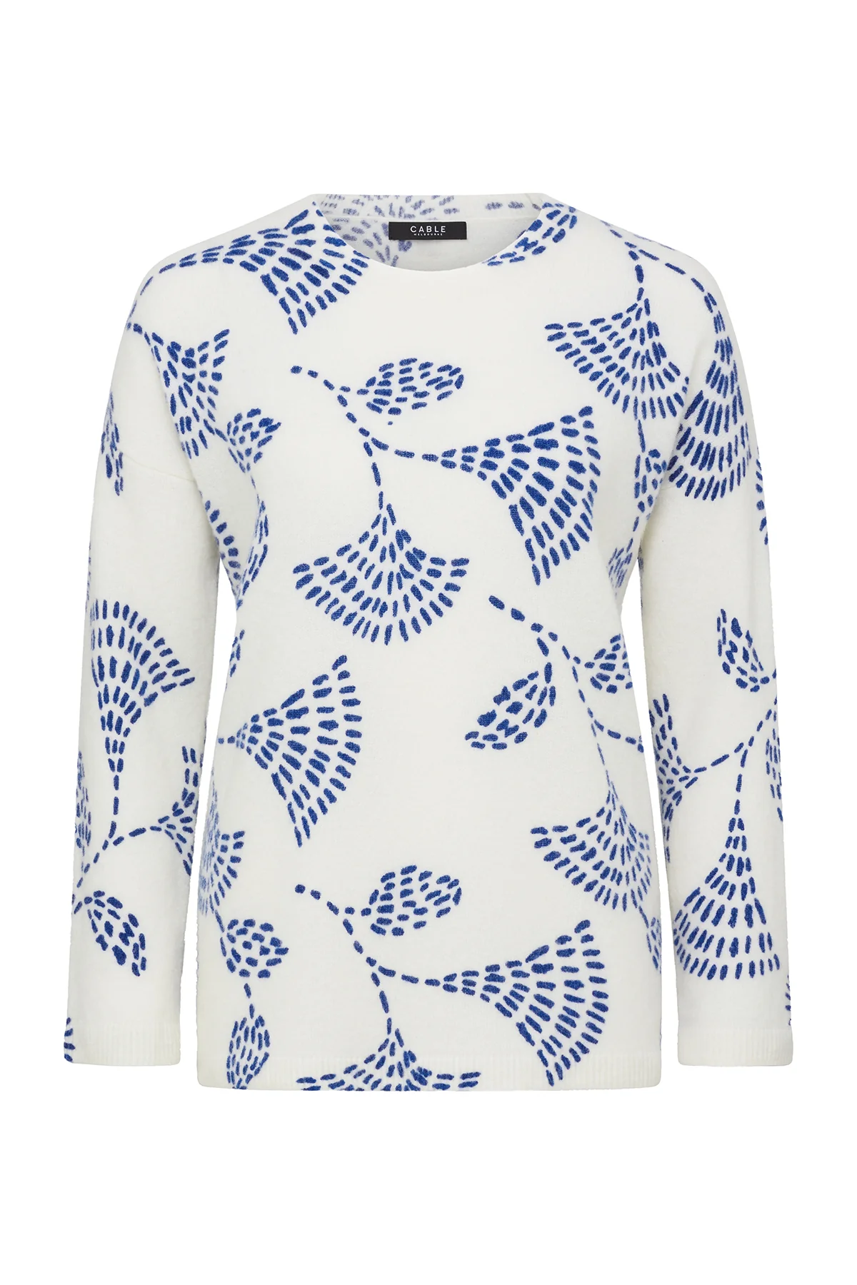 Cable Hayes Mohair Jumper - Blue Print