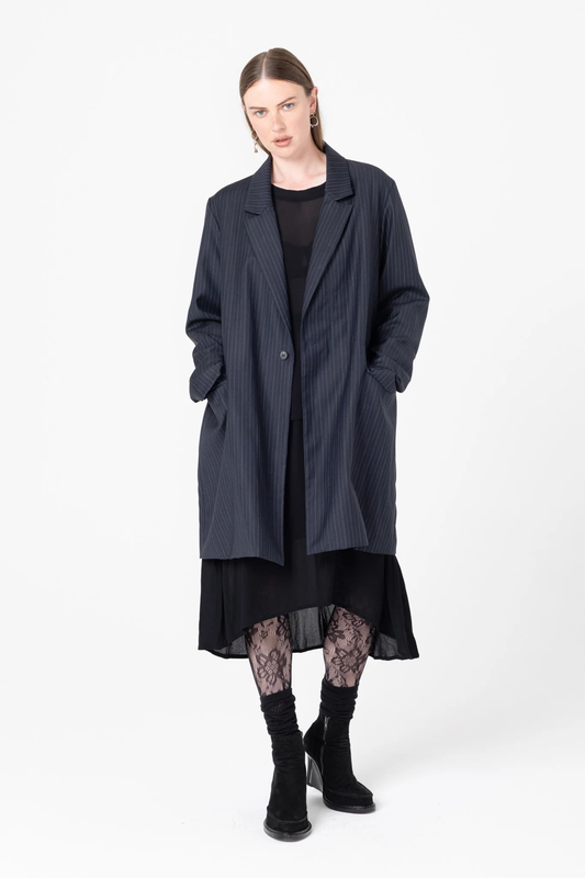 Company of Strangers Powersuit Jacket - Charcoal Stripe