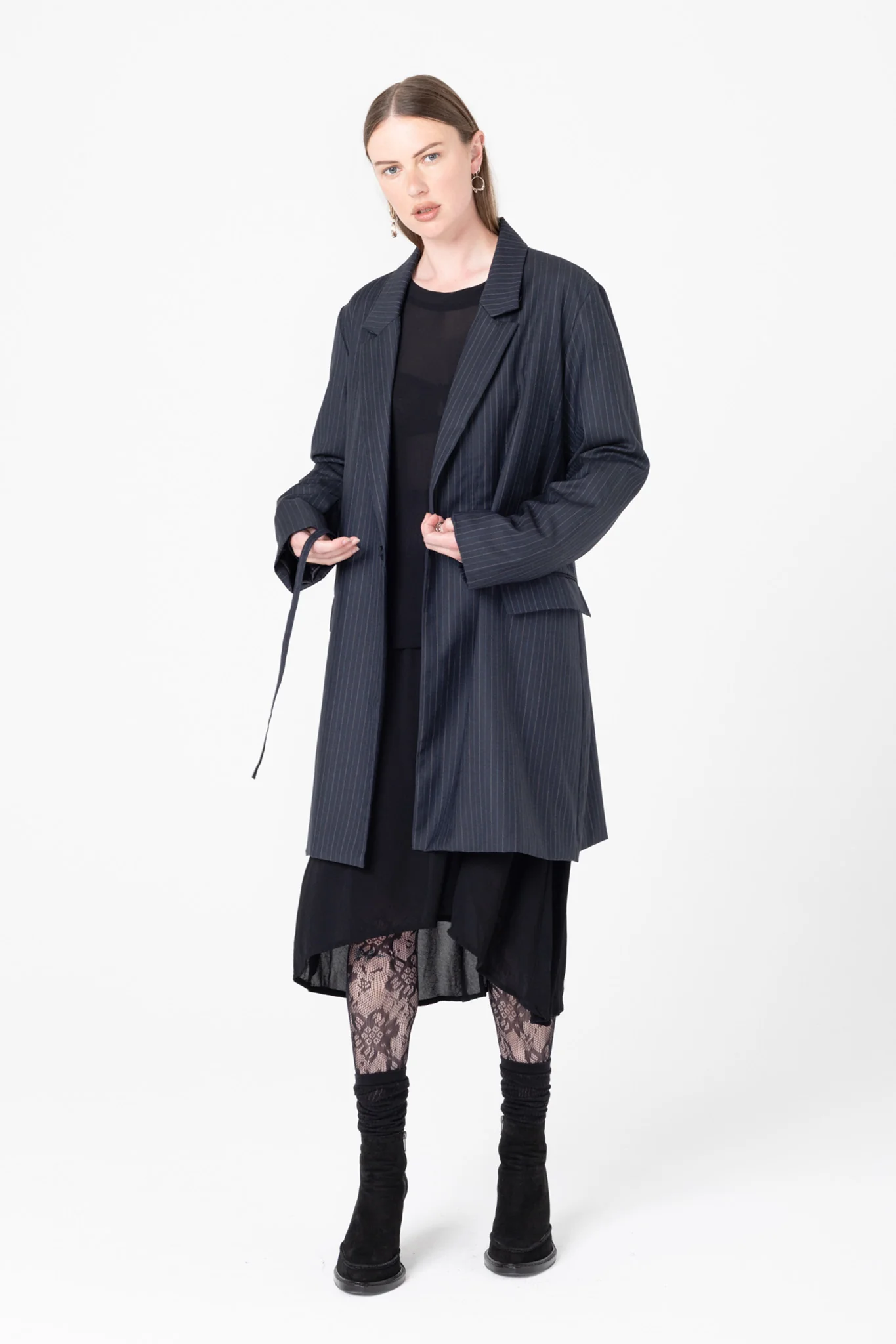 Company of Strangers Powersuit Jacket - Charcoal Stripe