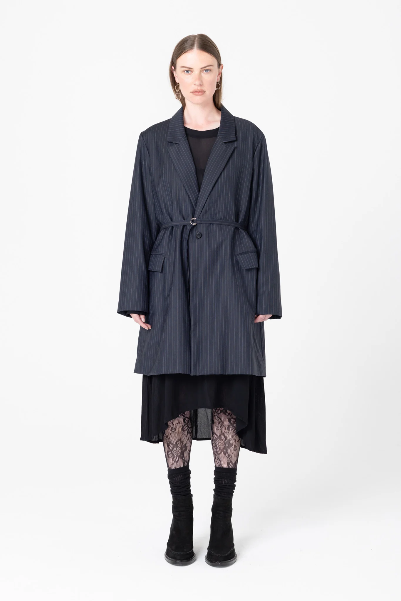 Company of Strangers Powersuit Jacket - Charcoal Stripe