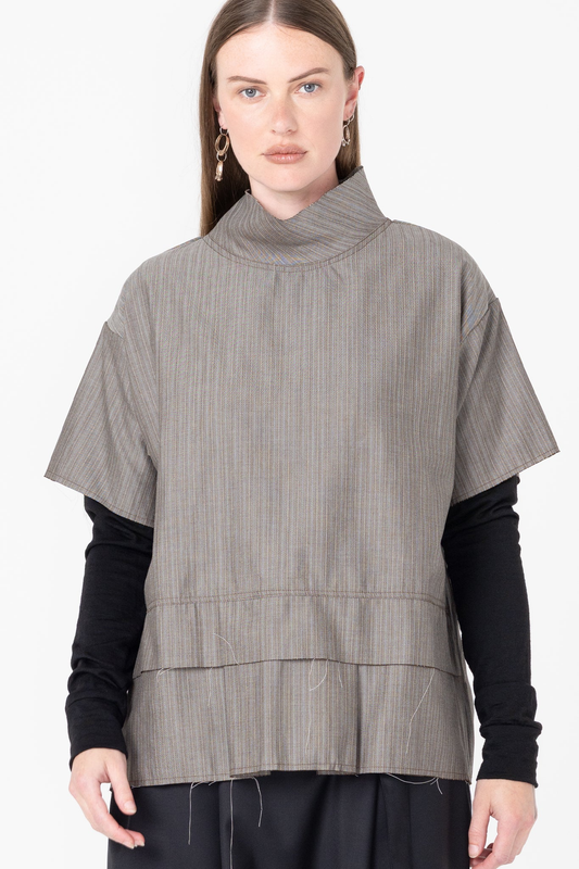 Company of Strangers Fax Tee - Tan Stripe