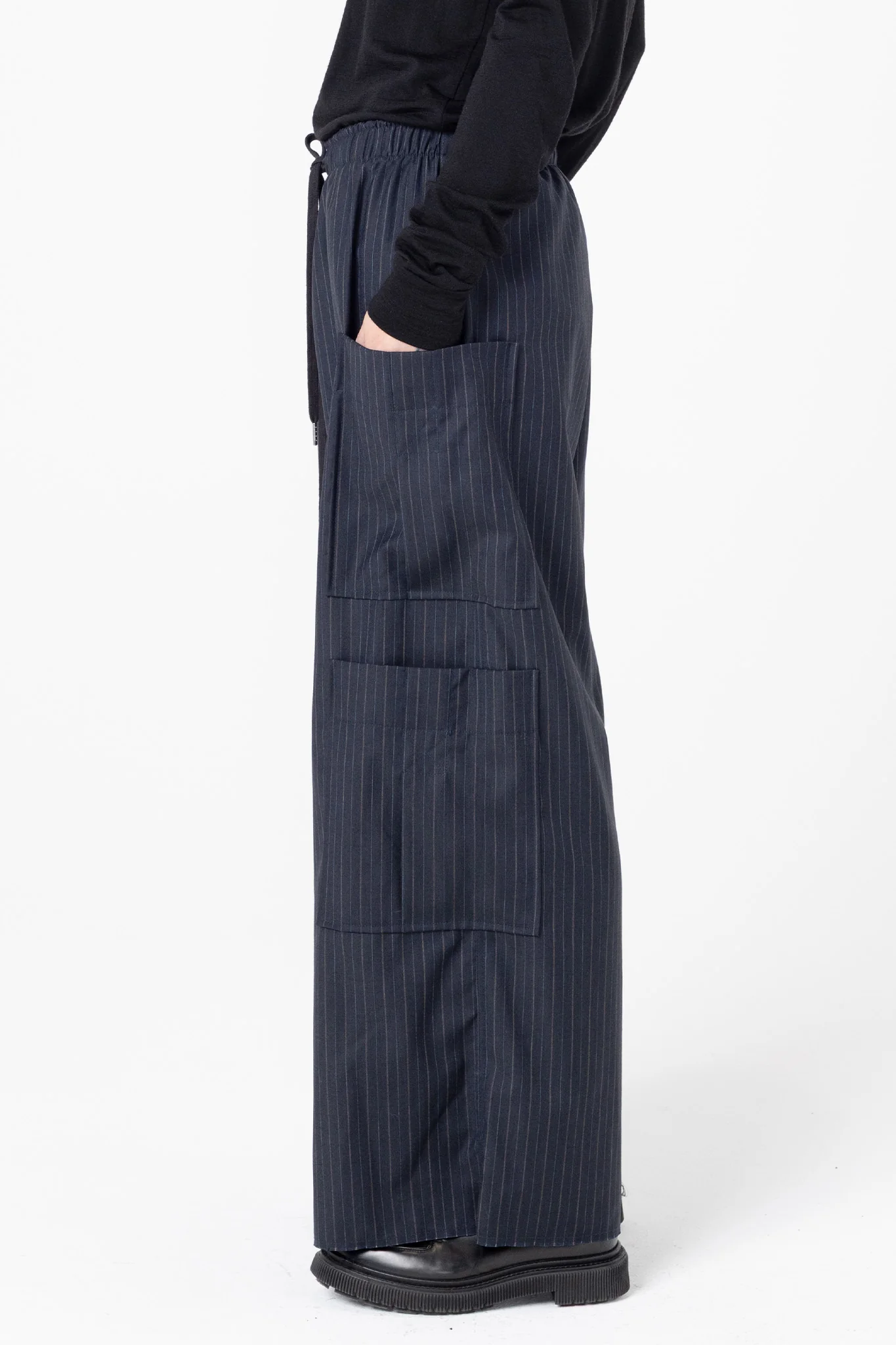 Company of Strangers Boredroom Trackie - Charcoal Stripe