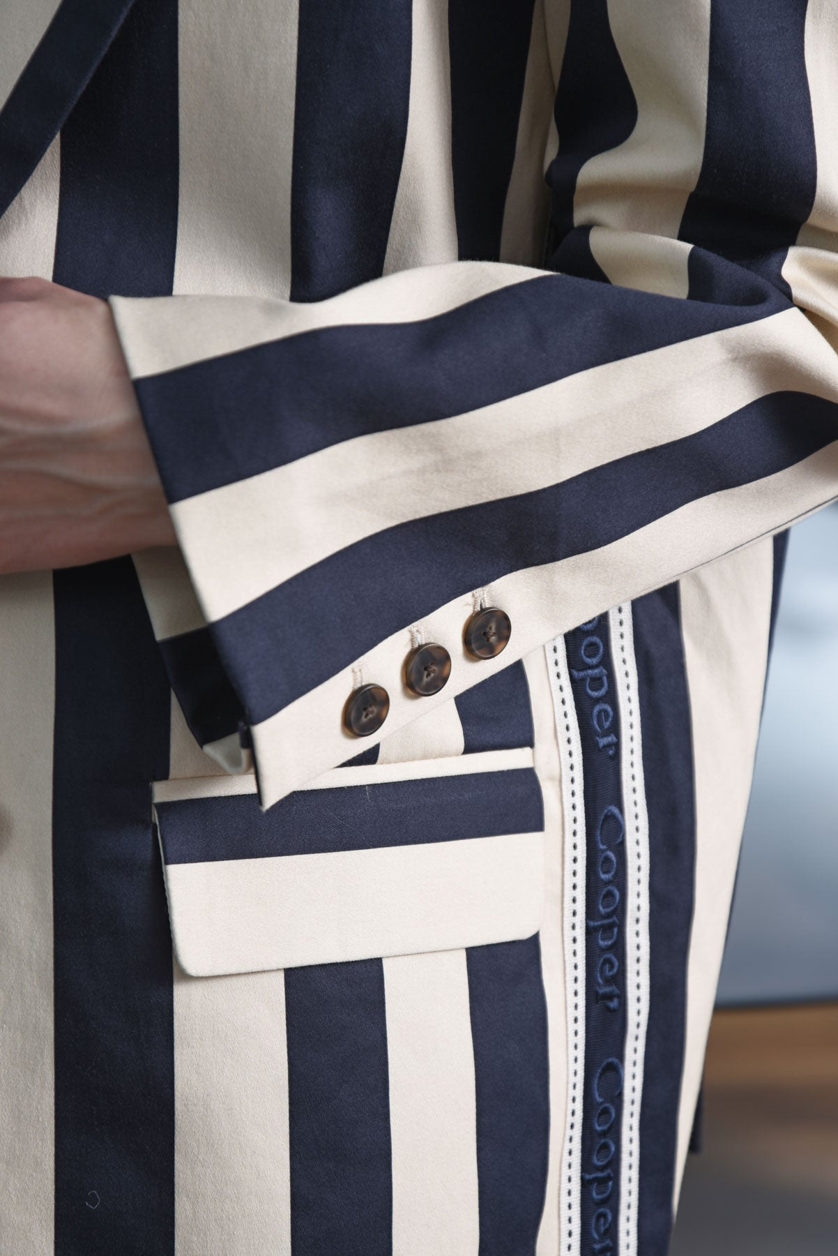 Cooper Cooper Club Blazer - Navy Stripe