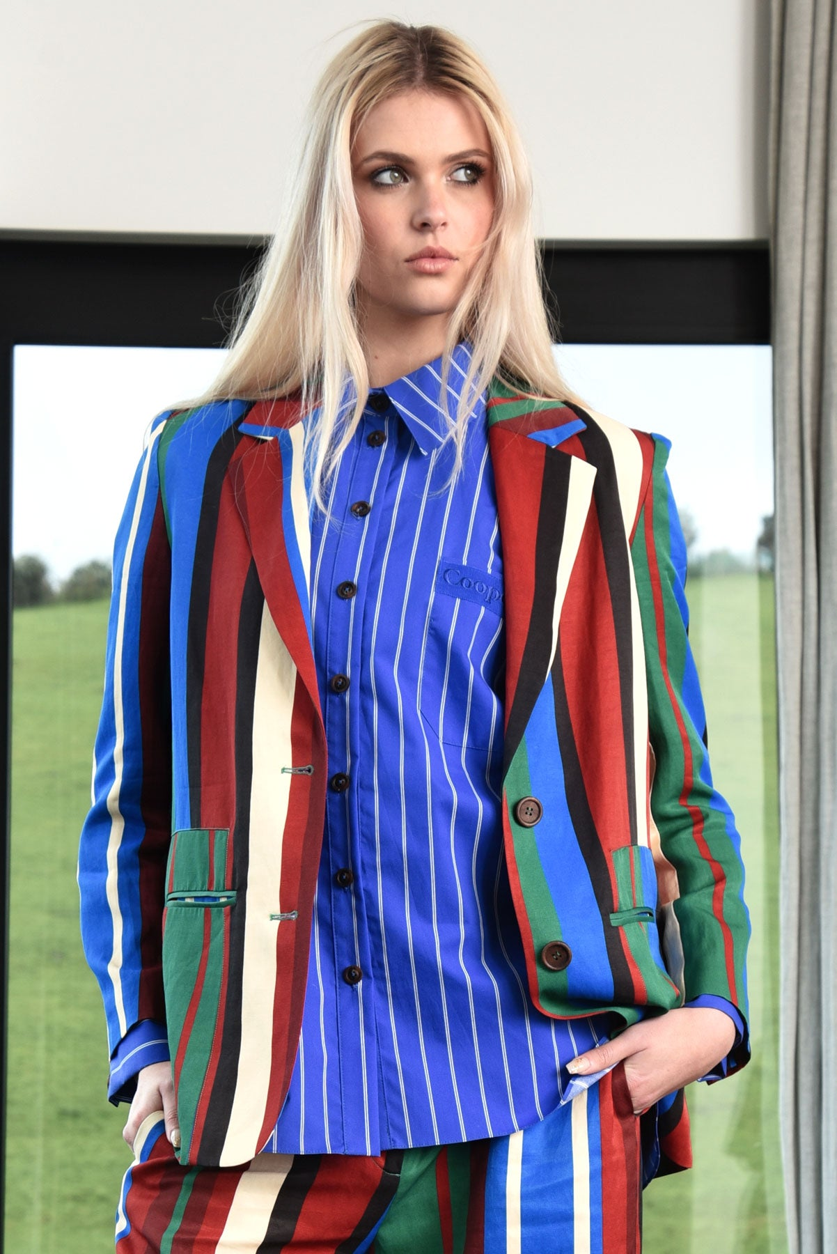 Cooper Stripe Lines Blazer - Stripe