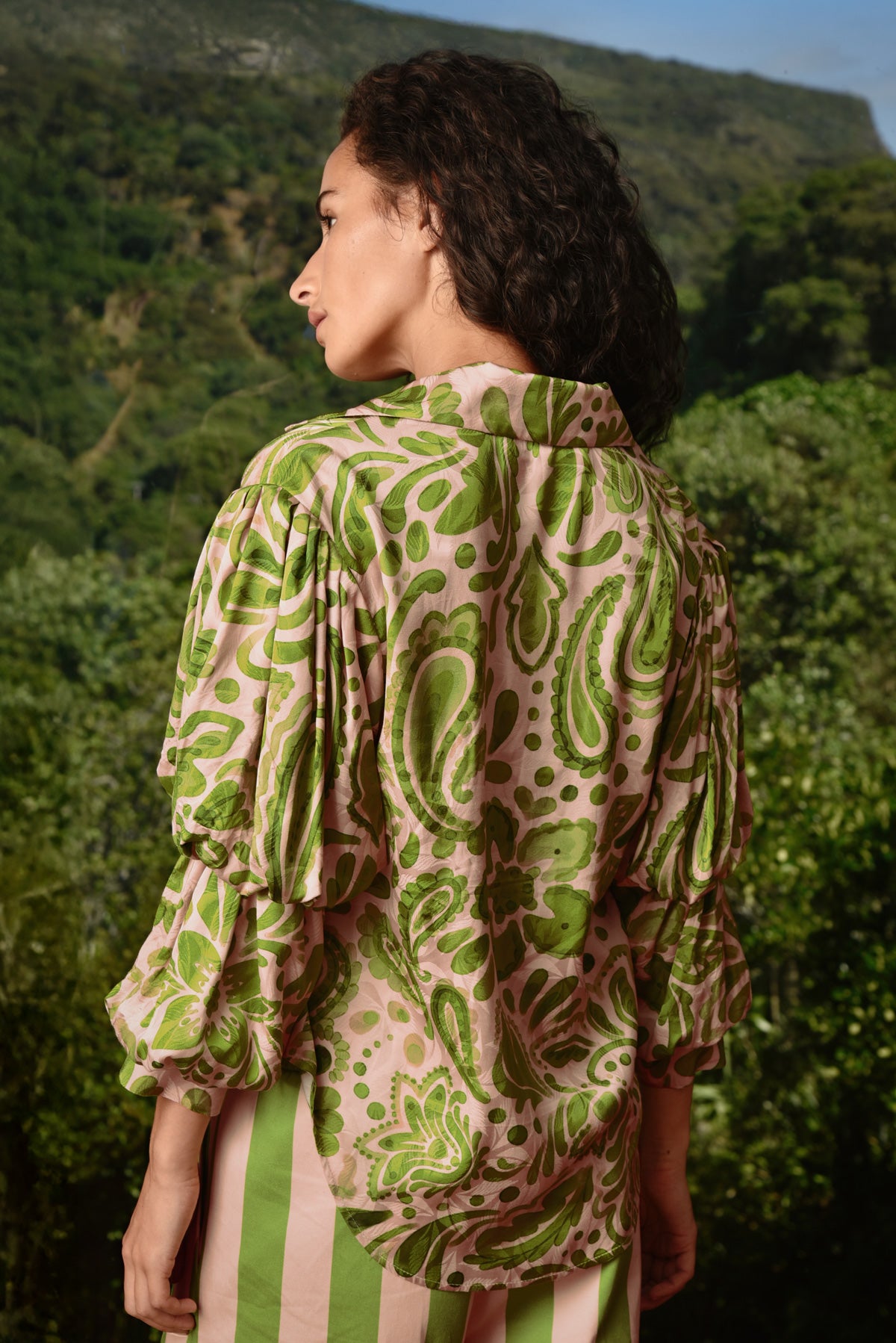 Cooper Pleat And Greet Top - Blush/Green Floral